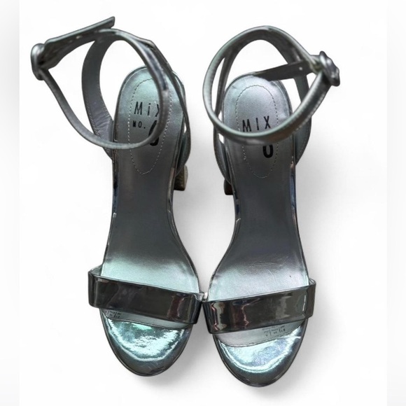 Silver High Heel Sandals - Picture 2 of 4